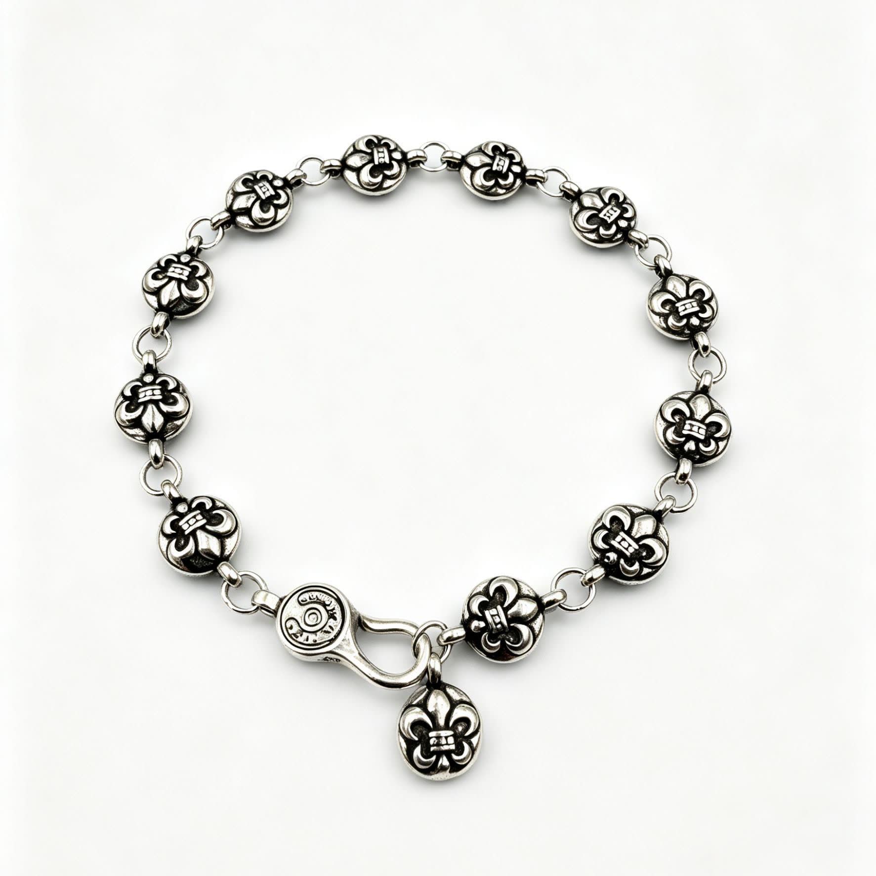 Chrome Hearts Sterling Silver Fleur-de-lis Bracelet